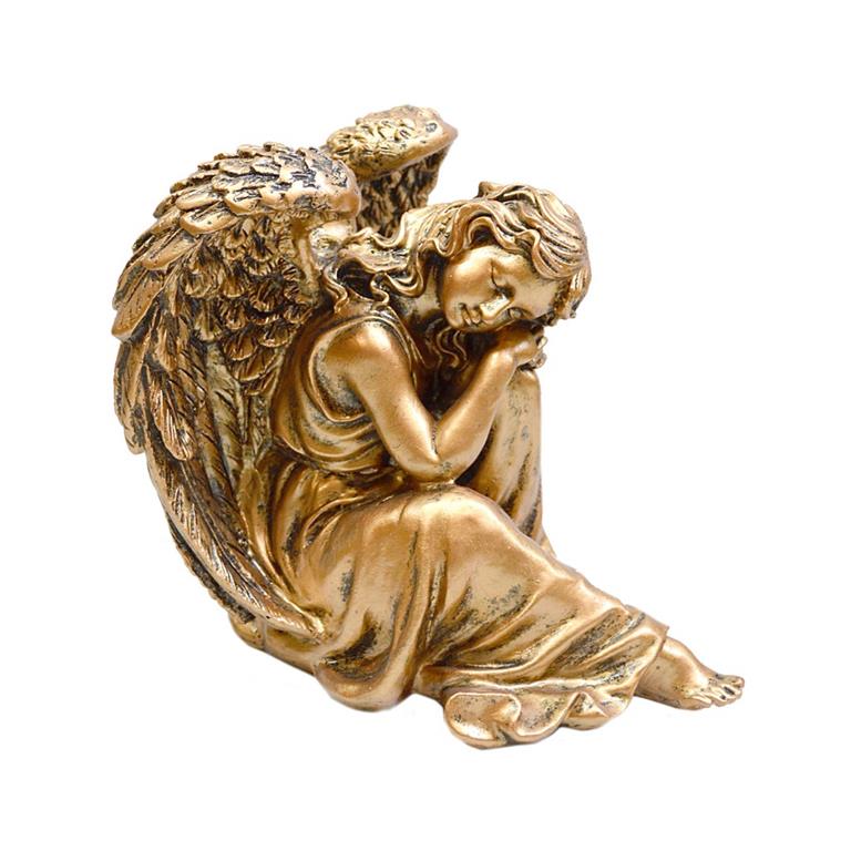 Кер.сувенир "Ангел мечтатель" бронза 30156