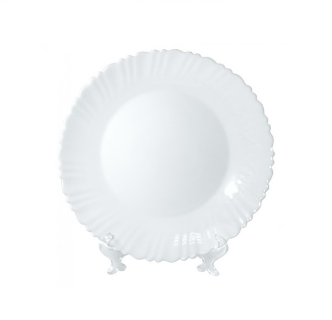 Тарелка обеденная ОПАЛ 24см белая *6/36 LHP-95