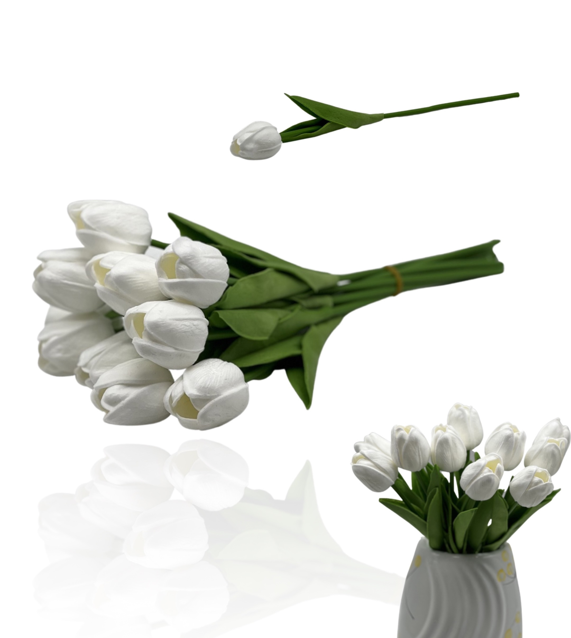 Цветок искусственный Тюльпан белый FL-48 *2400 FL-48 белый