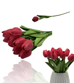 Цветок искусственный Тюльпан красный FL-48 *2400 FL-48 красный