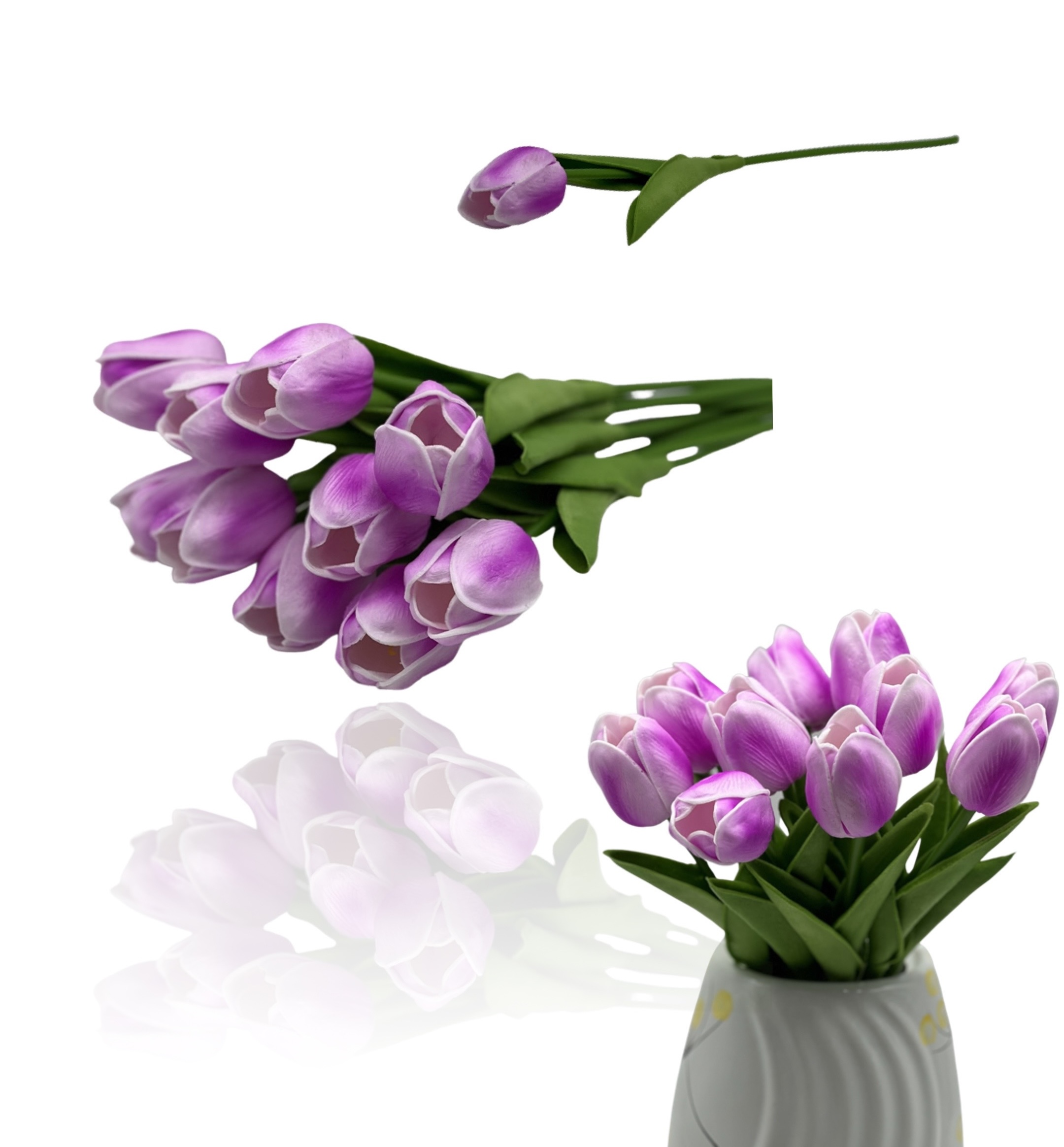 Цветок искусственный Тюльпан фуксия FL-48 *2400 FL-48 фуксия