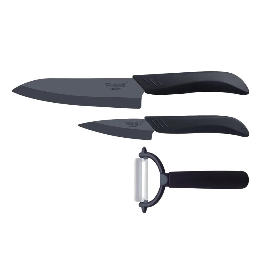 Набор ножей керам WR-7313 2ножа+овощечистка подар/кор *20 WR-7313